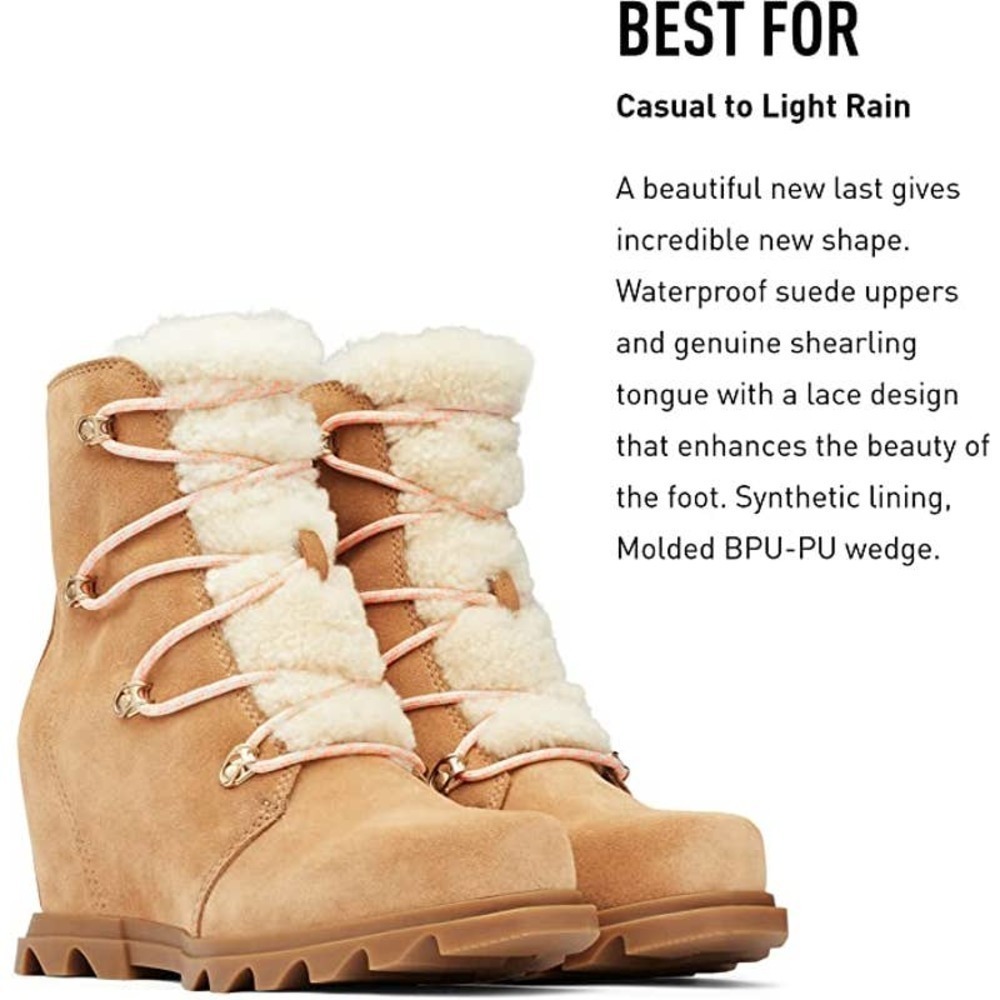 NEW SOREL WOMEN'S JOAN OF ARCTIC™ WEDGE III LACE COZY BOOTIE Size 9 - Picture 5 of 10